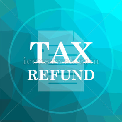 Tax refund low poly button. - Website icons