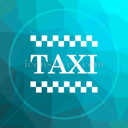 Taxi low poly button. - Website icons