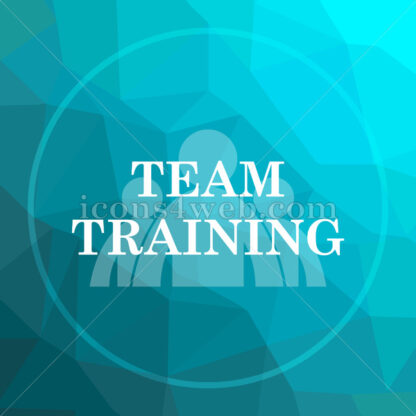 Team training low poly button. - Website icons
