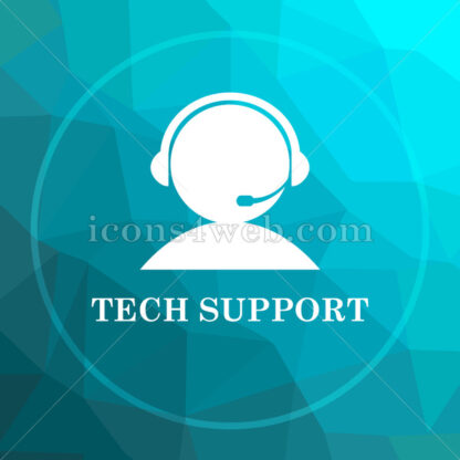 Tech support low poly button. - Website icons