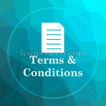 Terms and conditions low poly button. - Website icons