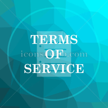 Terms of service low poly button. - Website icons