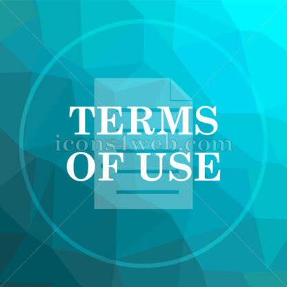 Terms of use low poly button. - Website icons
