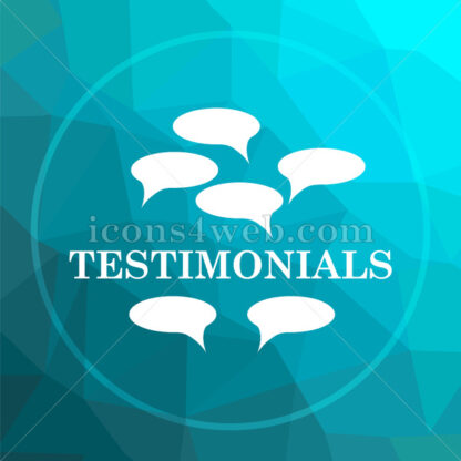 Testimonials low poly button. - Website icons