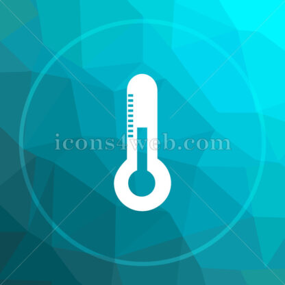 Thermometer low poly button. - Website icons