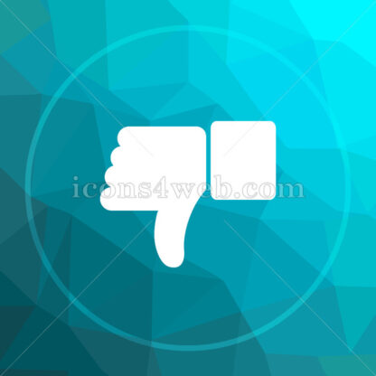 Thumb down low poly button. - Website icons
