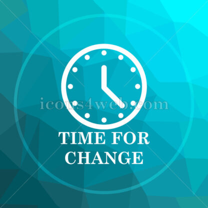 Time for change low poly button. - Website icons