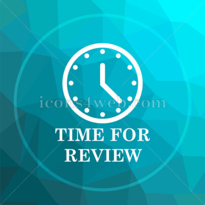 Time for review low poly button. - Website icons