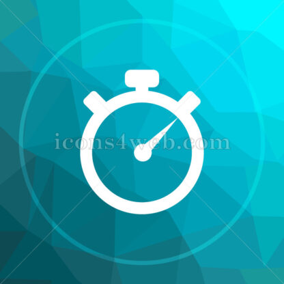 Timer low poly button. - Website icons