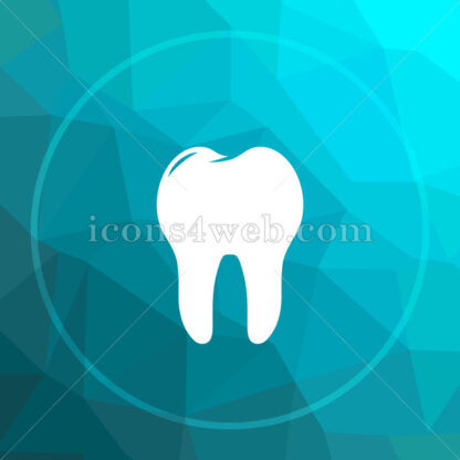Tooth low poly button. - Website icons