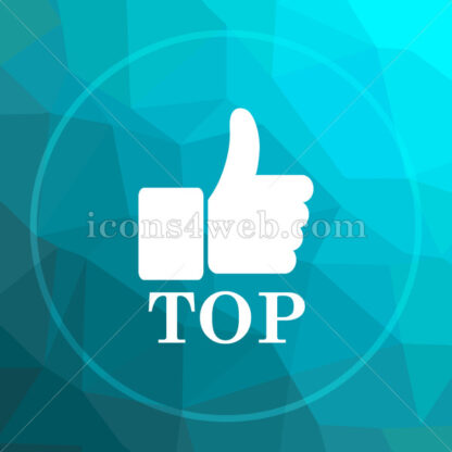 Top low poly button. - Website icons