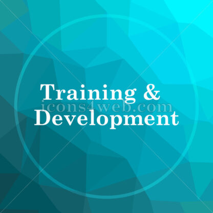 Training and development low poly button. - Website icons