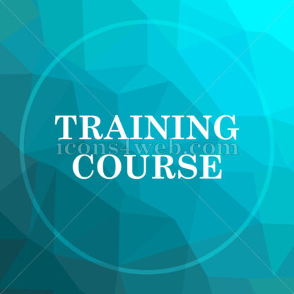 Training course low poly button. - Website icons