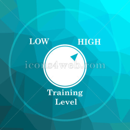 Training level low poly button. - Website icons