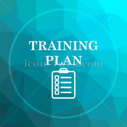 Training plan low poly button. - Website icons