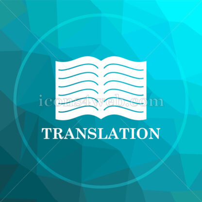 Translation book low poly button. - Website icons