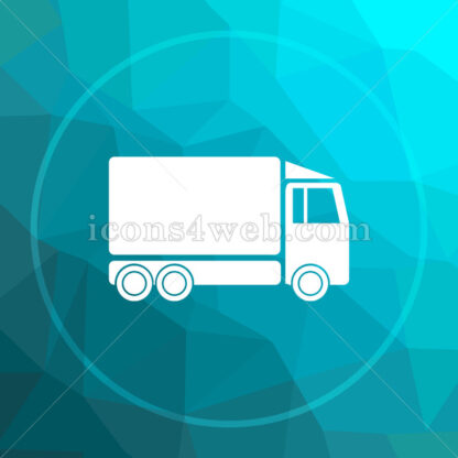 Truck low poly button. - Website icons