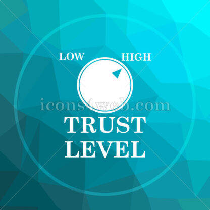 Trust level low poly button. - Website icons