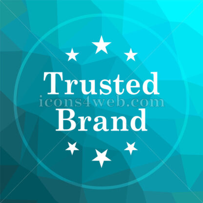 Trusted brand low poly button. - Website icons