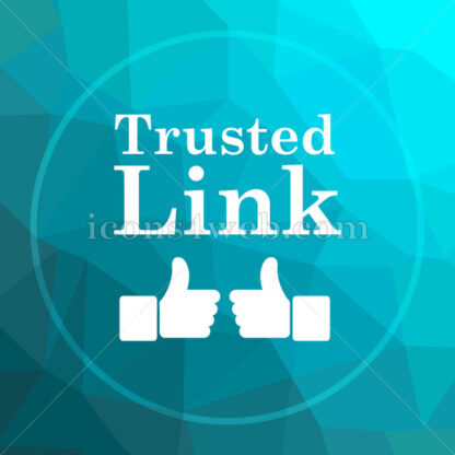 Trusted link low poly button. - Website icons