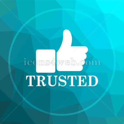 Trusted low poly button. - Website icons