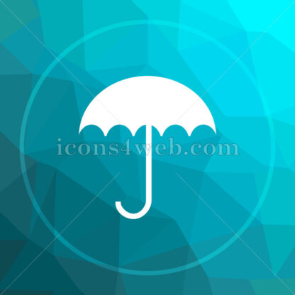 Umbrella low poly button. - Website icons
