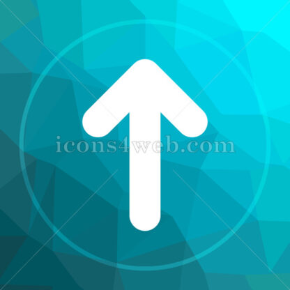 Up arrow low poly button. - Website icons