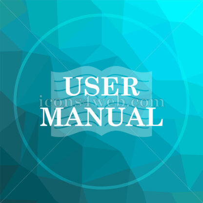 User manual low poly button. - Website icons