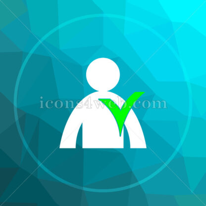 User online low poly button. - Website icons
