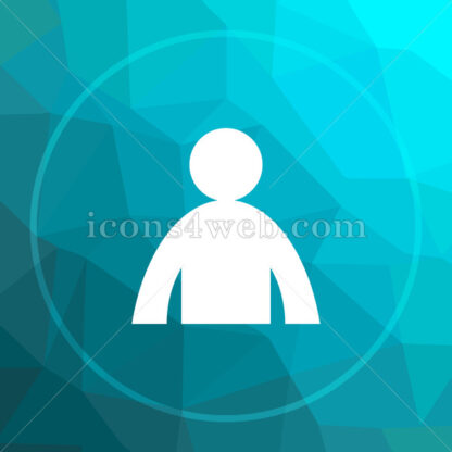 User profile low poly button. - Website icons