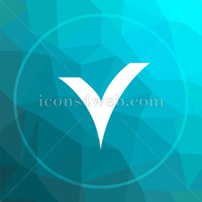 V checked low poly button. - Website icons