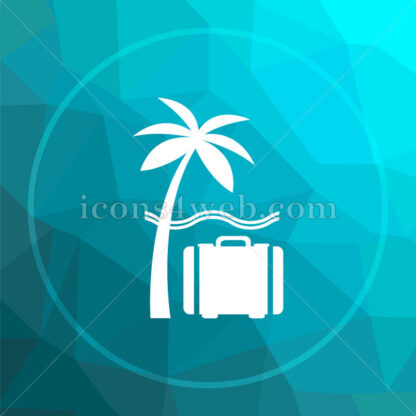 Vacation low poly button. - Website icons