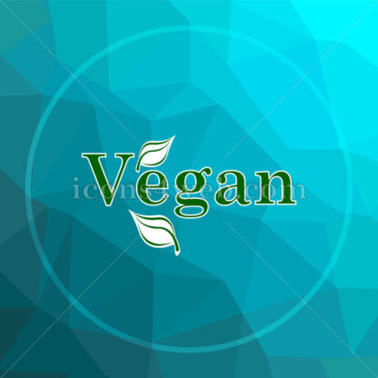 Vegan low poly button. - Website icons