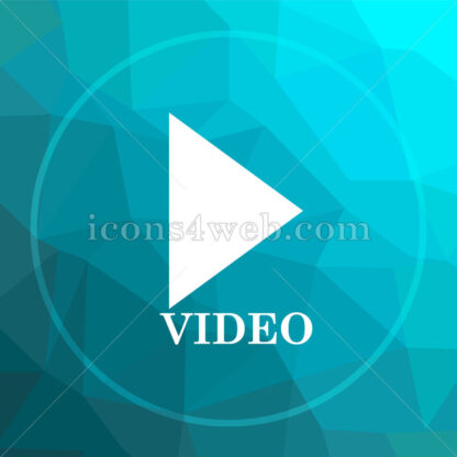 Video play low poly button. - Website icons