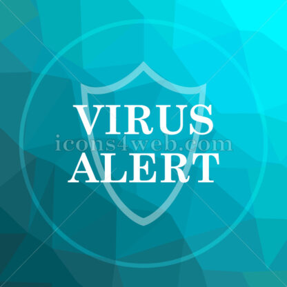 Virus alert low poly button. - Website icons