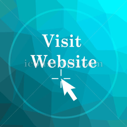 Visit website low poly button. - Website icons