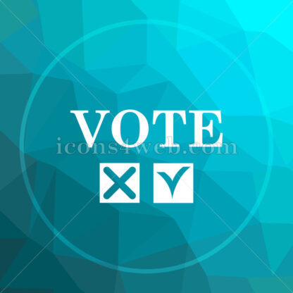 Vote low poly button. - Website icons