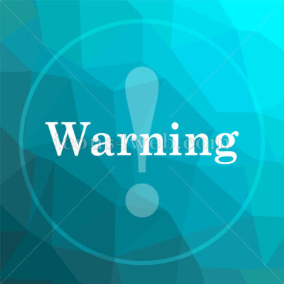 Warning low poly button. - Website icons