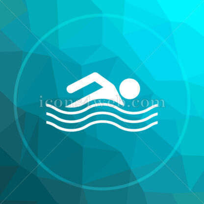 Water sports low poly button. - Website icons
