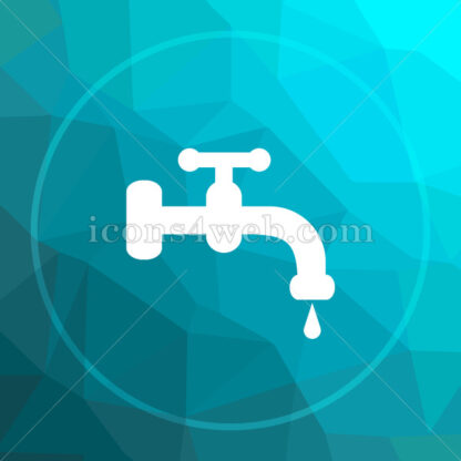 Water tap low poly button. - Website icons