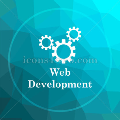 Web development low poly button. - Website icons