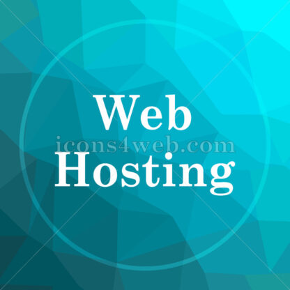 Web hosting low poly button. - Website icons