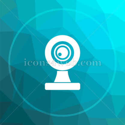 Webcam low poly button. - Website icons