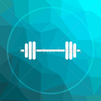 Weightlifting low poly button. - Website icons