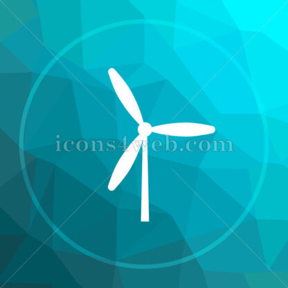 Windmill low poly button. - Website icons