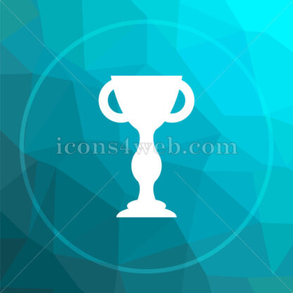 Winners cup low poly button. - Website icons