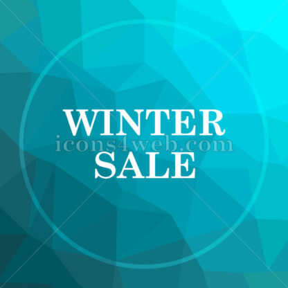 Winter sale low poly button. - Website icons