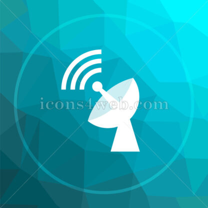 Wireless antenna low poly button. - Website icons