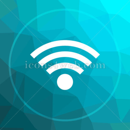 Wireless sign low poly button. - Website icons
