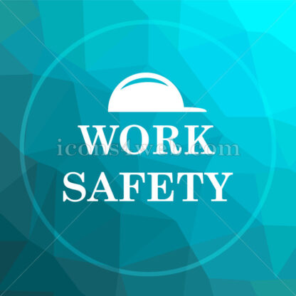 Work safety low poly button. - Website icons